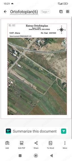 Teren de 1825 mp, în Jilava