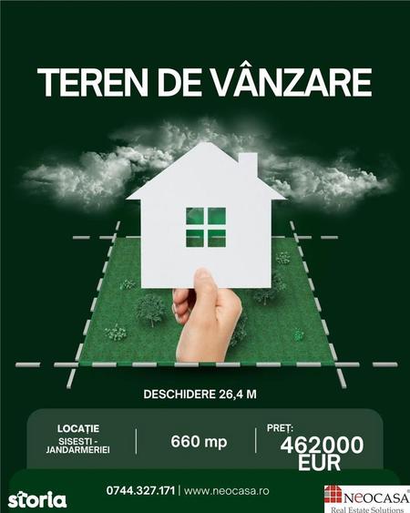 Teren de 660 mp, în Sisești