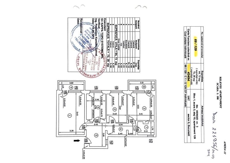 Apartament cu 3 camere decomandat în Progresul