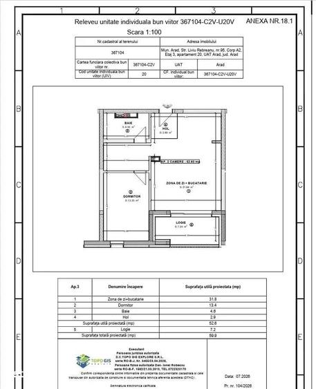 Apartament cu 2 camere în Pârneava