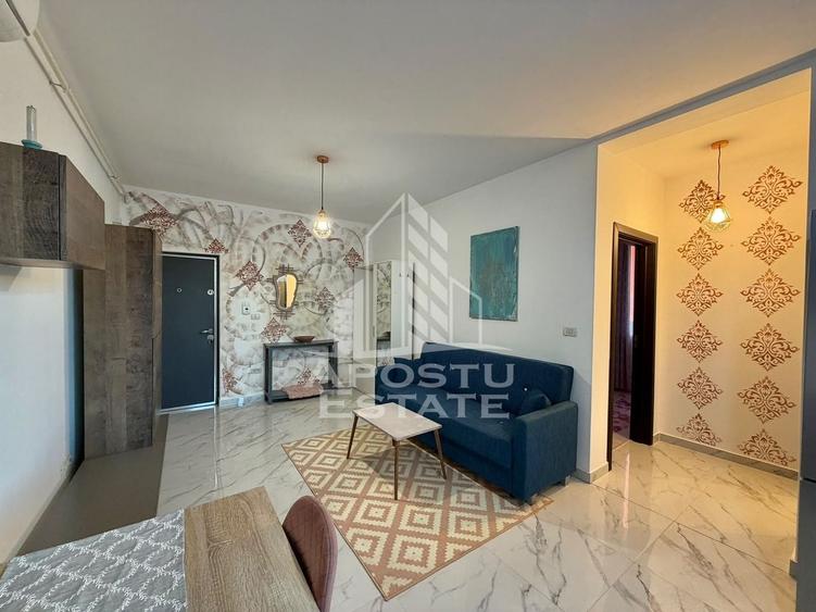 Apartament cu 2 camere semidecomandat, mobilat în Giroc