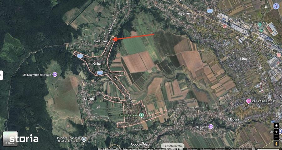 Teren de 2200 mp, în Măgura