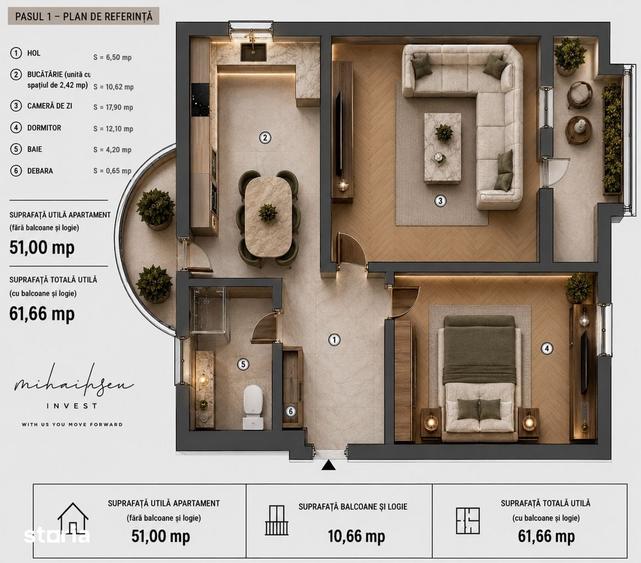Apartament cu 2 camere decomandat în Dristor