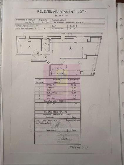 Apartament cu 2 camere semidecomandat în Floreasca