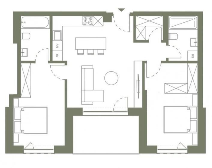 Apartament cu 3 camere decomandat în Dâmbul Rotund