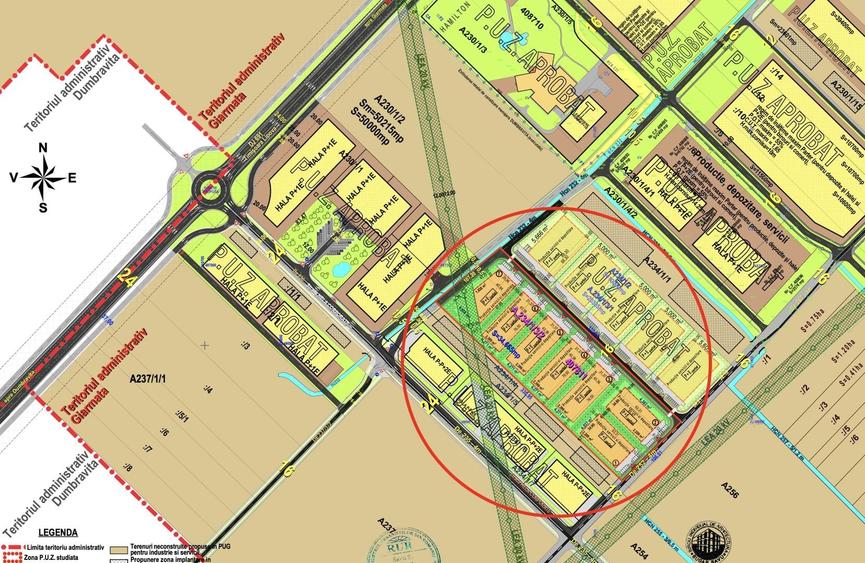 Teren Construcții intravilan de 4037 mp, în Giarmata