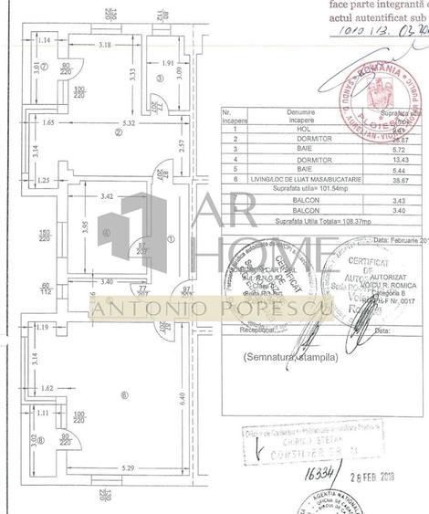 Apartament cu 3 camere decomandat în Central