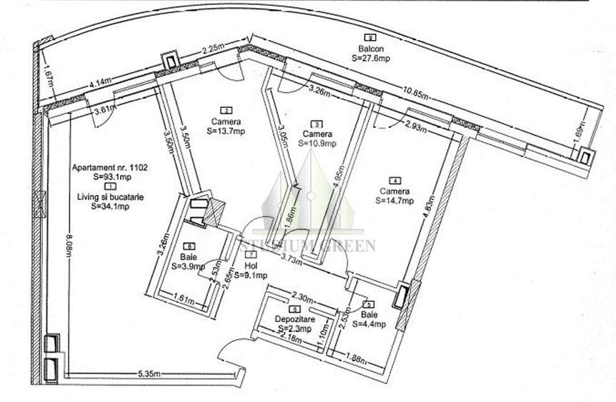 Apartament 4 camere | Etaj 11 | WINGS | Direct de la Dezvoltator  | - 7