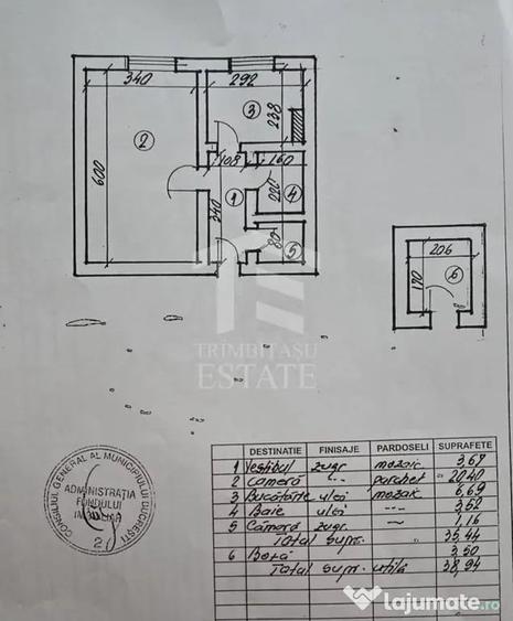 Garsonieră decomandată în Brâncoveanu