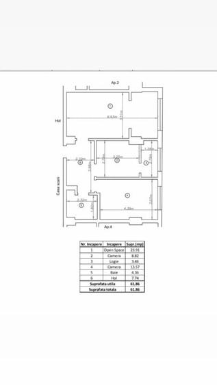 Apartament cu 3 camere decomandat, mobilat în Păcurari