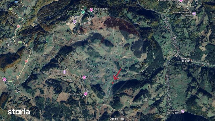 Teren de 1380 mp, în Fundata