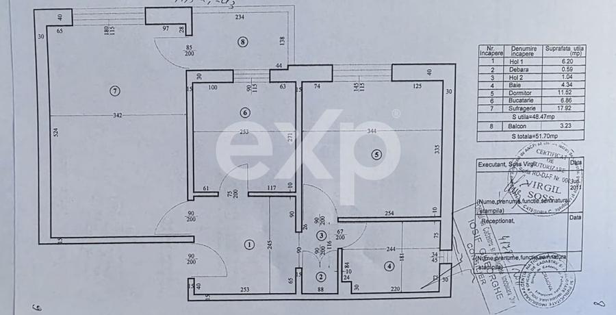 Apartament cu 2 camere decomandat în Rovine
