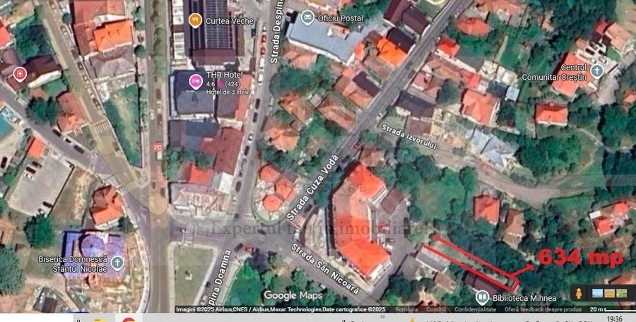 Teren Construcții intravilan de 634 mp, în Central