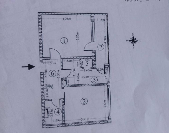 Apartament cu 2 camere decomandat în Est