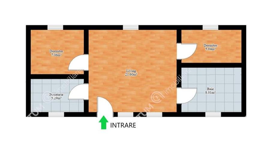 Apartament cu 3 camere decomandat, mobilat în Trei Stejari