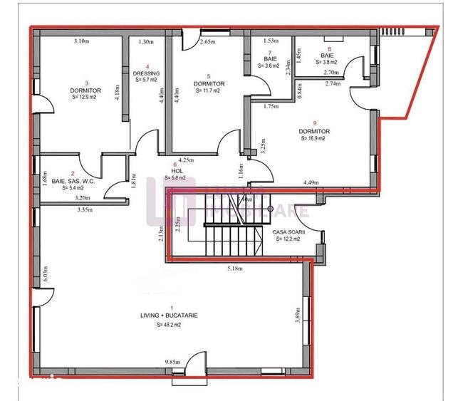 Apartament cu 4 camere în Central