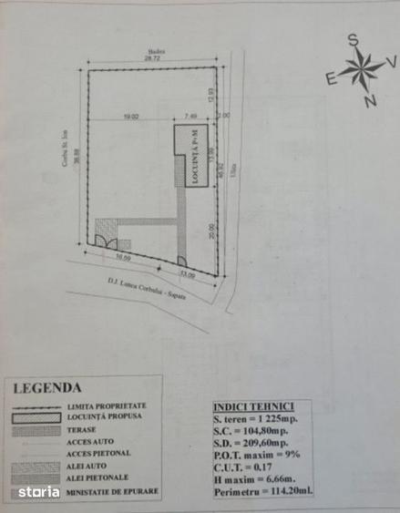Casă cu 5 camere cu Teren 1225 Mp în Lunca