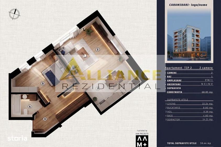 Apartament cu 4 camere în Timpuri Noi