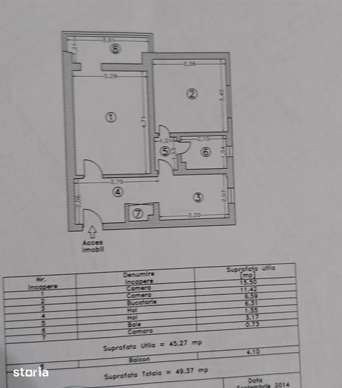 Apartament cu 2 camere decomandat în Inel II