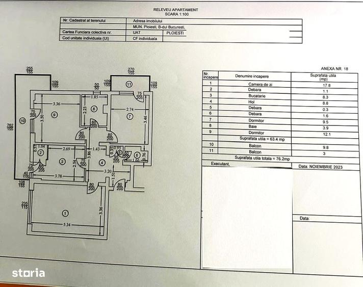 Apartament cu 3 camere decomandat în Eminescu