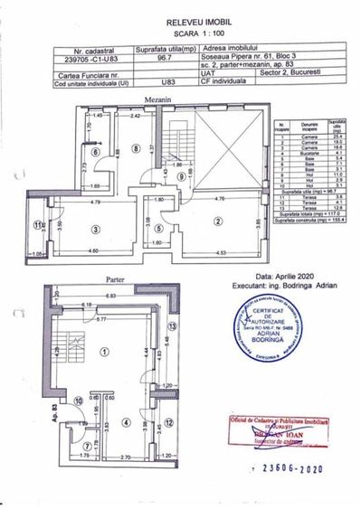 Apartament cu 3 camere semidecomandat în Aviației