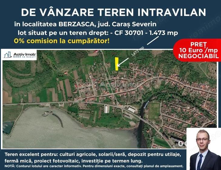 Teren de 1473 mp, în Berzasca