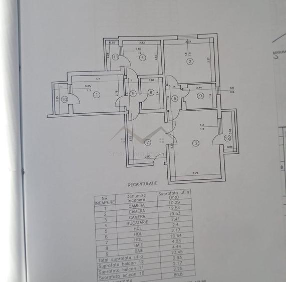 Apartament cu 3 camere decomandat în Dacia