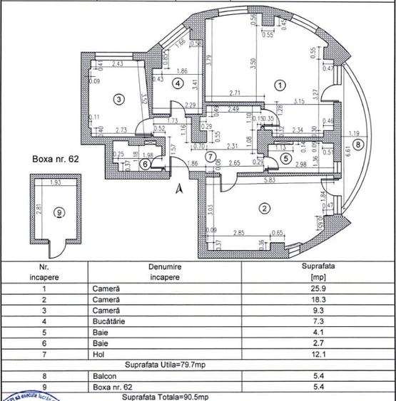 Apartament cu 4 camere decomandat în P-ța Victoriei