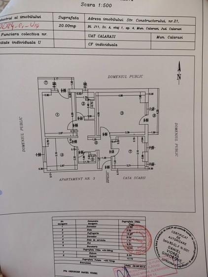 Apartament de vanzare 3 camere, etaj 1 - 2