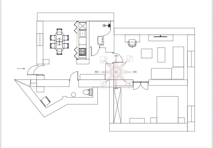 Apartament cu 3 camere în P-ța Maria