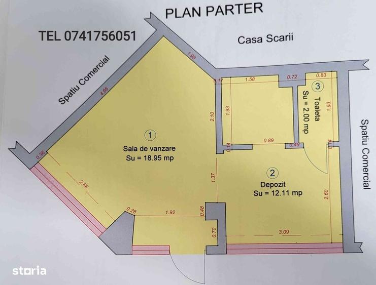 Spațiu comercial, de 39 mp, în Central