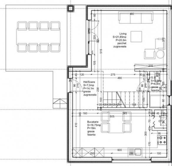 Casă individuală cu 4 camere cu Teren 233 Mp în Tunari