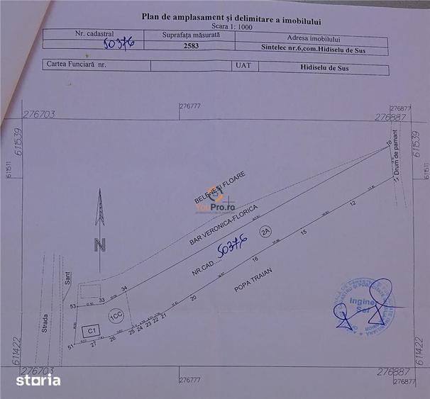 Teren de 2583 mp, în Hidiș
