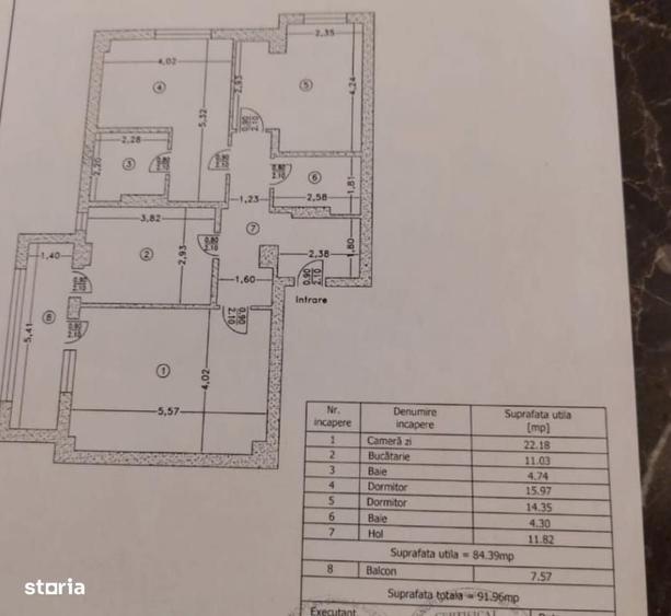 Apartament cu 3 camere decomandat în Calea București