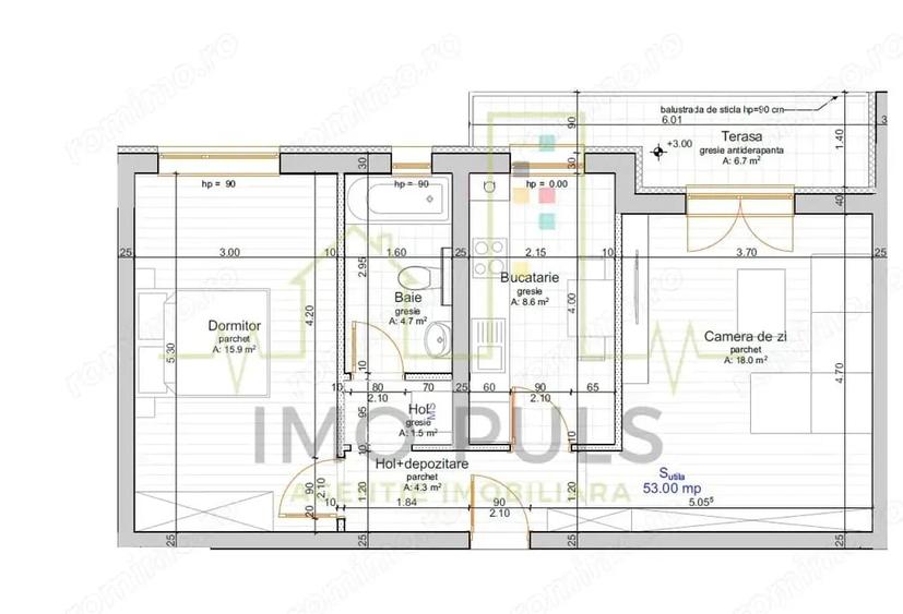 Apartament cu 2 camere decomandat în Girocului