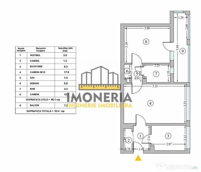 2 camere-langa Parc IOR-1.2km metrou Titan-0% comision-bloc - 4
