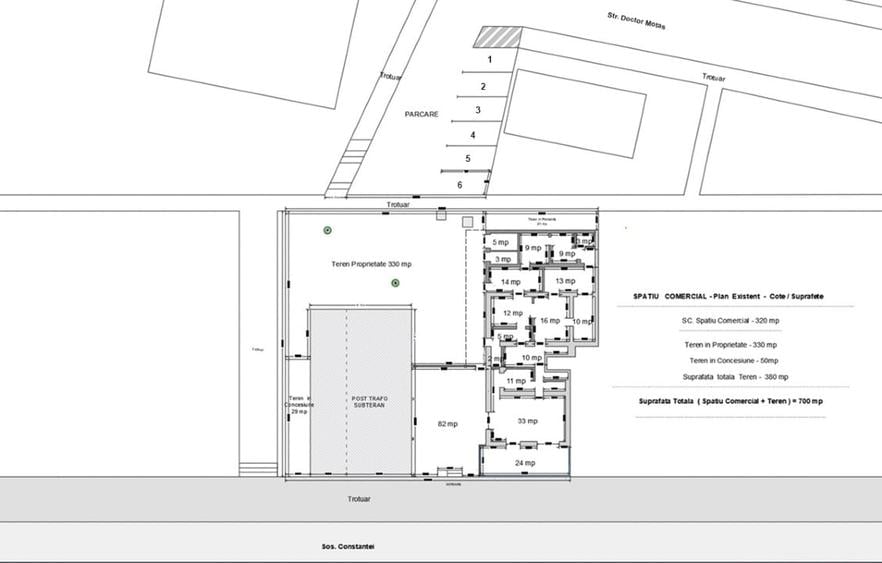 Spațiu comercial, de 700 mp, în Central