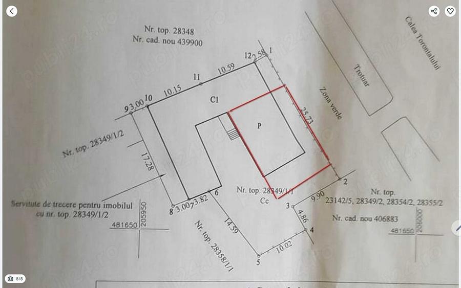 Apartament cu 2 camere decomandat în Torontalului