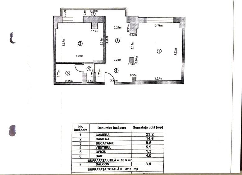 Apartament cu 2 camere în Nerva Traian