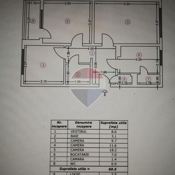 Apartament cu 3 camere decomandat, mobilat în Brâncoveanu