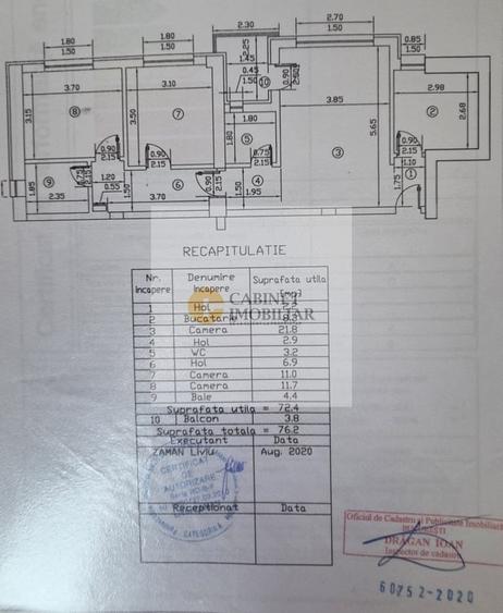 Apartament cu 3 camere decomandat în Nord