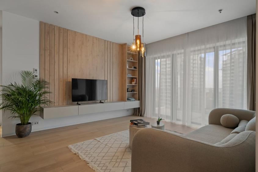Apartament cu 3 camere decomandat, mobilat în Barbu Văcărescu