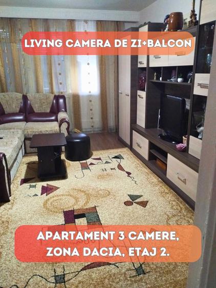 Apartament cu 3 camere decomandat în Central