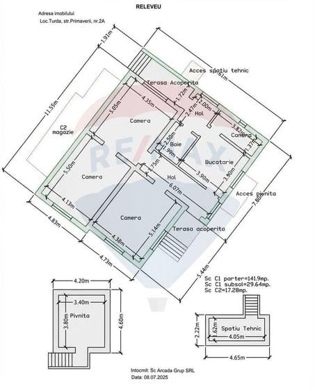 Casă cu 3 camere cu Teren 314 Mp în Central
