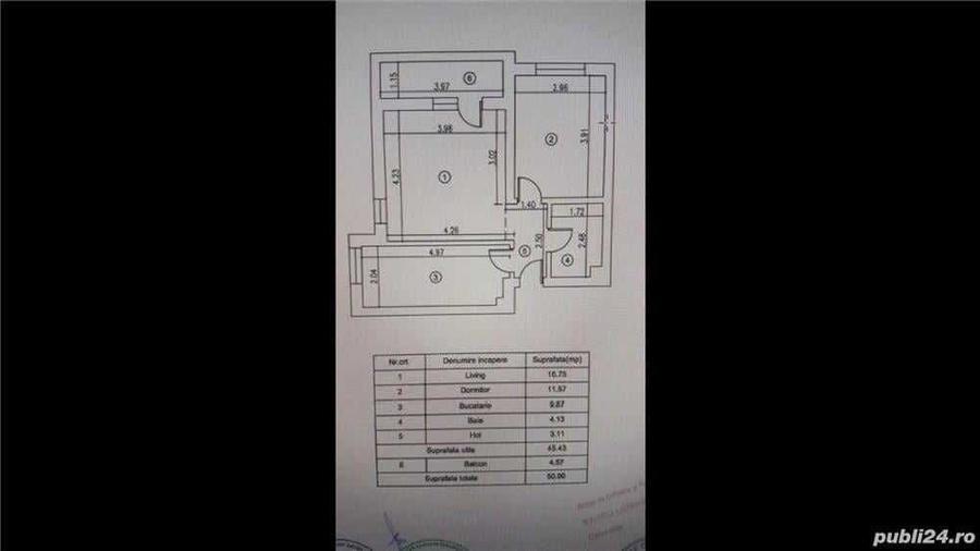 Apartament cu 2 camere decomandat în Roșu