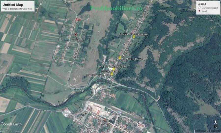 Teren Construcții intravilan de 1080 mp, în Gurahonț