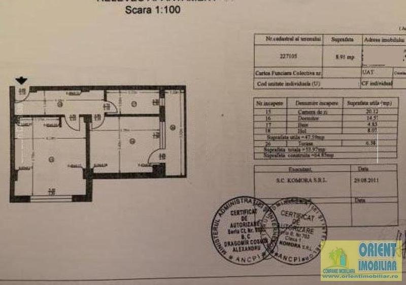 Apartament cu 2 camere decomandat în Energia