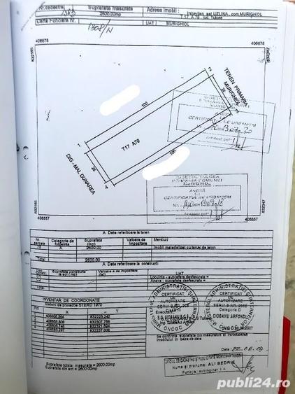 Teren de 2600 mp, în Uzlina