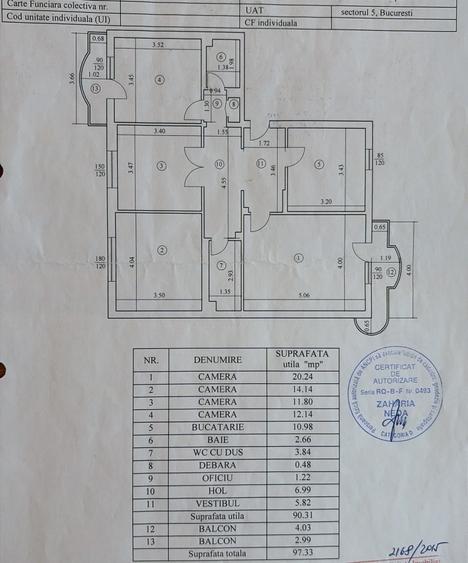 Apartament cu 4 camere decomandat în 13 Septembrie