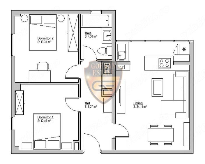 3 camere, Renovat Prima inchiriere, Faleza Nord, Santa Maria Bay - 8